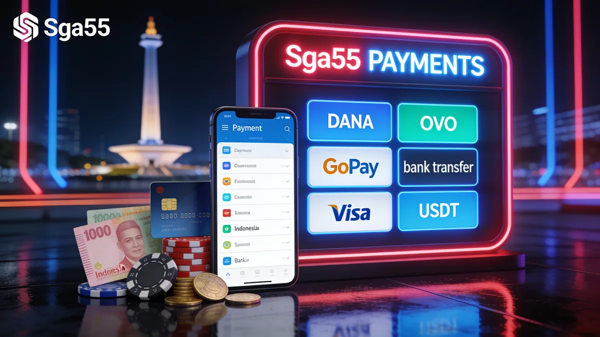 Tangkapan Layar Aplikasi SGA55 untuk pemain di Indonesia